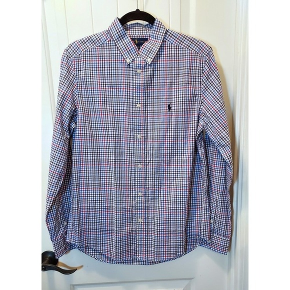 Ralph Lauren Mens XL Plaid Checkered Long Sleeve Button Down Shirt - Picture 4 of 7
